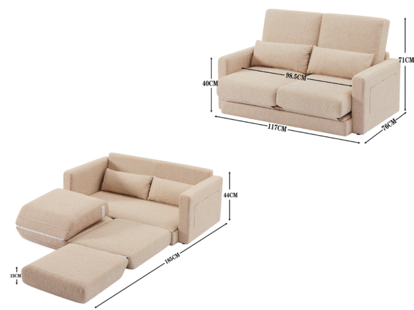 2人掛け多機能ソファベッド
