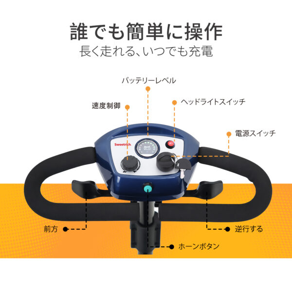 84ab5e331547efe8f876015237f7f133 4輪モビリティスクーター 耐荷重136kg 大人・シニア向け S1