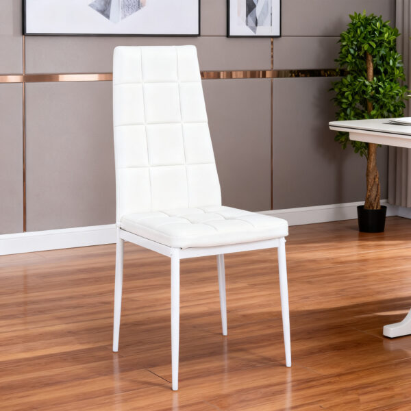 W770P366224 (10) 【2脚セット】会議室チェア PUレザー ハイバック ボックスステッチ デスクチェア 業務用