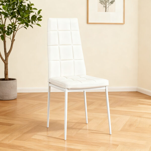 W770P366224 (11) 【2脚セット】会議室チェア PUレザー ハイバック ボックスステッチ デスクチェア 業務用