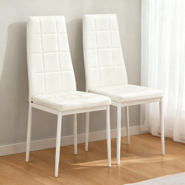 W770P366224 (15) 【2脚セット】会議室チェア PUレザー ハイバック ボックスステッチ デスクチェア 業務用