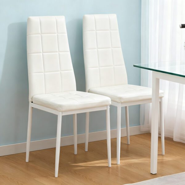 W770P366224 (16) 【2脚セット】会議室チェア PUレザー ハイバック ボックスステッチ デスクチェア 業務用