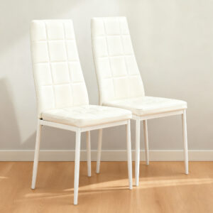 【2脚セット】会議室チェア PUレザー ハイバック ボックスステッチ デスクチェア 業務用