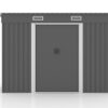 【TYPE C グレー 元SKU：N509SA371271A】物置  屋外 大型 倉庫 大型物置 戸外収納庫 物置 防水/耐侯 収納可能 ガーデン/庭/田畑/農場 頑丈 大容量 スチール　引き戸　補強フレーム付き 換気口付き 床なし